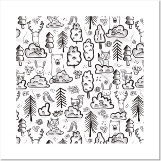 Woodland Animals Posters and Art